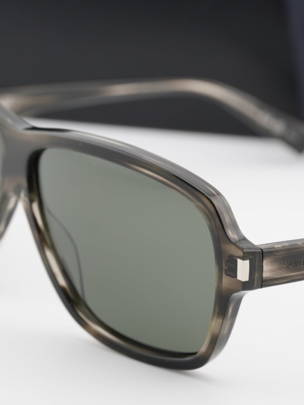Saint Laurent SL609 CAROLYN 004 Aviator Sunglasses - Havana/Grey - Picture 10 of 11